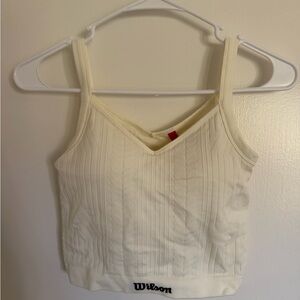 Wilson Cream Ribbed Women's Bra Top